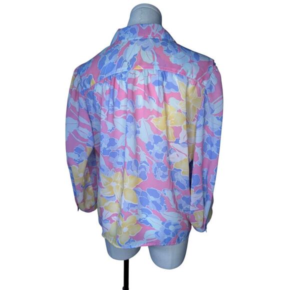 Vintage Floral Blouse -Made In The USA - Picture 2 of 13